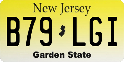 NJ license plate B79LGI