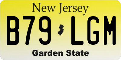 NJ license plate B79LGM