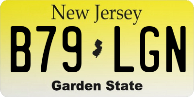 NJ license plate B79LGN