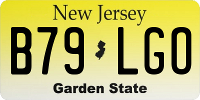NJ license plate B79LGO