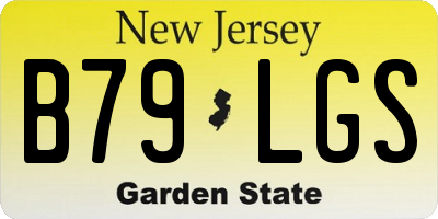 NJ license plate B79LGS