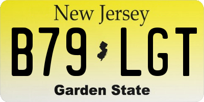 NJ license plate B79LGT