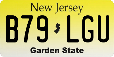 NJ license plate B79LGU