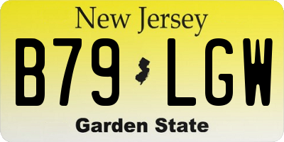 NJ license plate B79LGW
