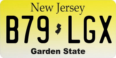 NJ license plate B79LGX