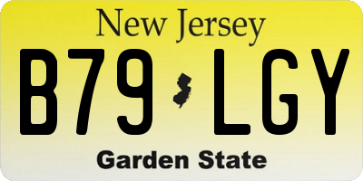 NJ license plate B79LGY