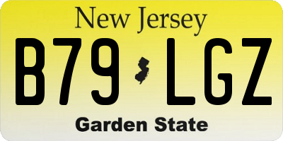 NJ license plate B79LGZ