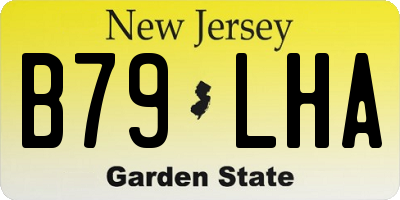 NJ license plate B79LHA