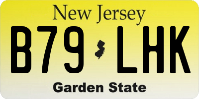 NJ license plate B79LHK