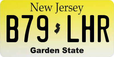 NJ license plate B79LHR