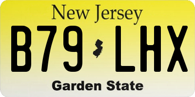 NJ license plate B79LHX