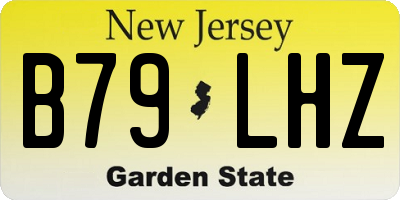 NJ license plate B79LHZ