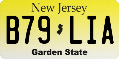 NJ license plate B79LIA