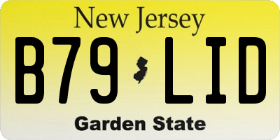 NJ license plate B79LID