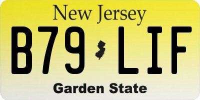 NJ license plate B79LIF