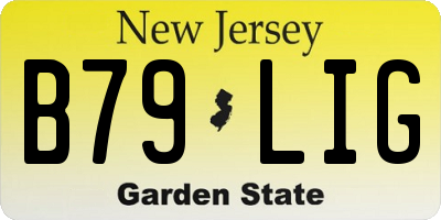 NJ license plate B79LIG
