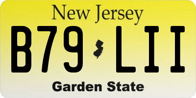 NJ license plate B79LII