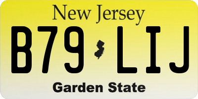 NJ license plate B79LIJ