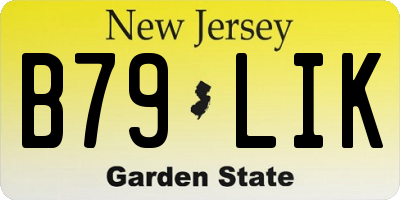 NJ license plate B79LIK