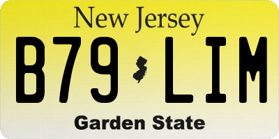 NJ license plate B79LIM