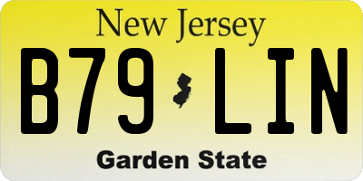 NJ license plate B79LIN