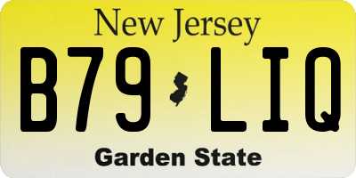 NJ license plate B79LIQ