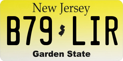 NJ license plate B79LIR