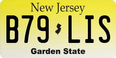 NJ license plate B79LIS