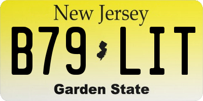 NJ license plate B79LIT