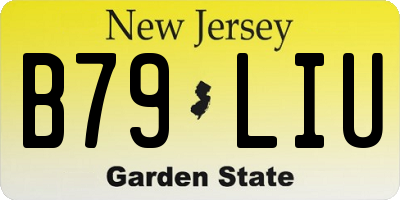 NJ license plate B79LIU