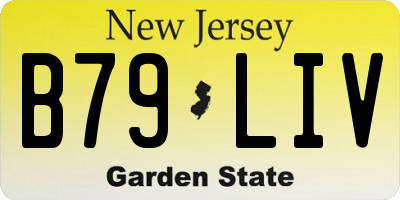 NJ license plate B79LIV