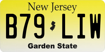 NJ license plate B79LIW