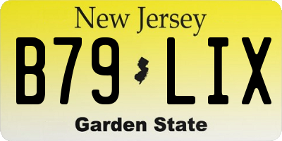NJ license plate B79LIX