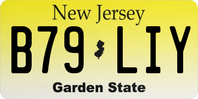 NJ license plate B79LIY