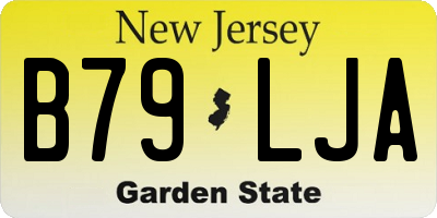 NJ license plate B79LJA
