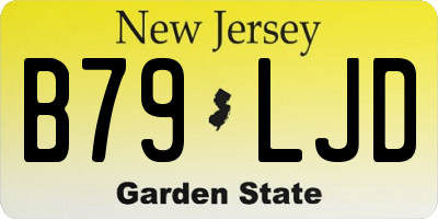 NJ license plate B79LJD