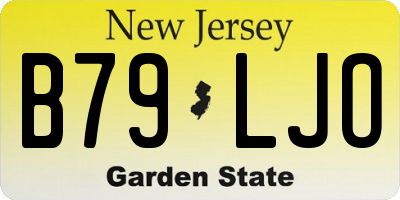 NJ license plate B79LJO