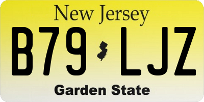 NJ license plate B79LJZ