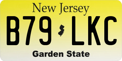 NJ license plate B79LKC