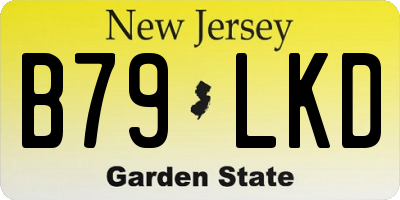 NJ license plate B79LKD
