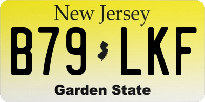 NJ license plate B79LKF