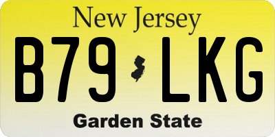 NJ license plate B79LKG