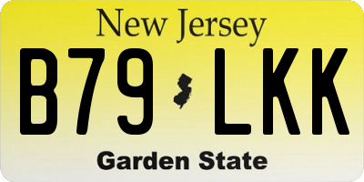 NJ license plate B79LKK