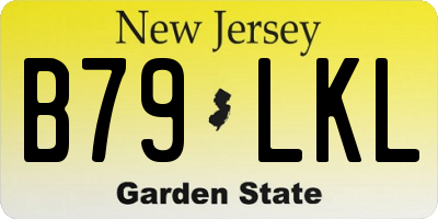 NJ license plate B79LKL