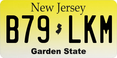 NJ license plate B79LKM
