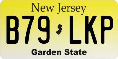 NJ license plate B79LKP