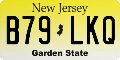 NJ license plate B79LKQ