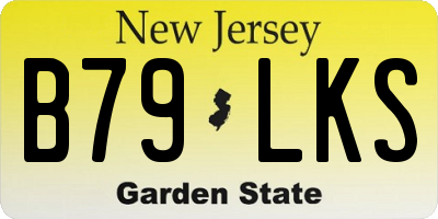 NJ license plate B79LKS