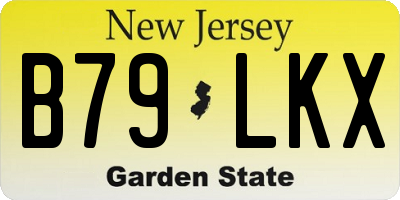 NJ license plate B79LKX