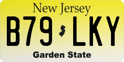 NJ license plate B79LKY